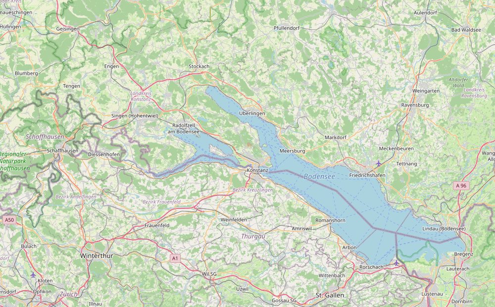 Karte: Konstanz und Umgebung